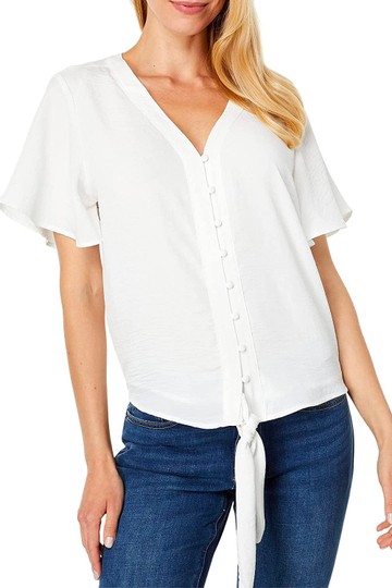 Женская рубашка белая с коротким рукавом "Фонт"