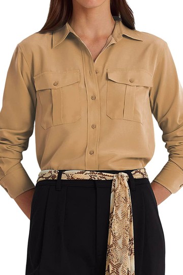Женская рубашка коричневая "Рен"